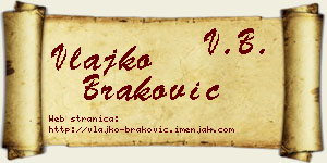 Vlajko Braković vizit kartica